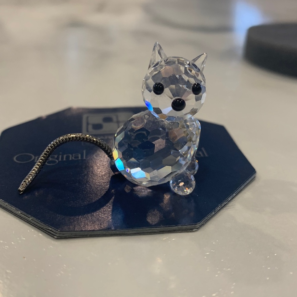 Swarovski Silver Crystal Cat